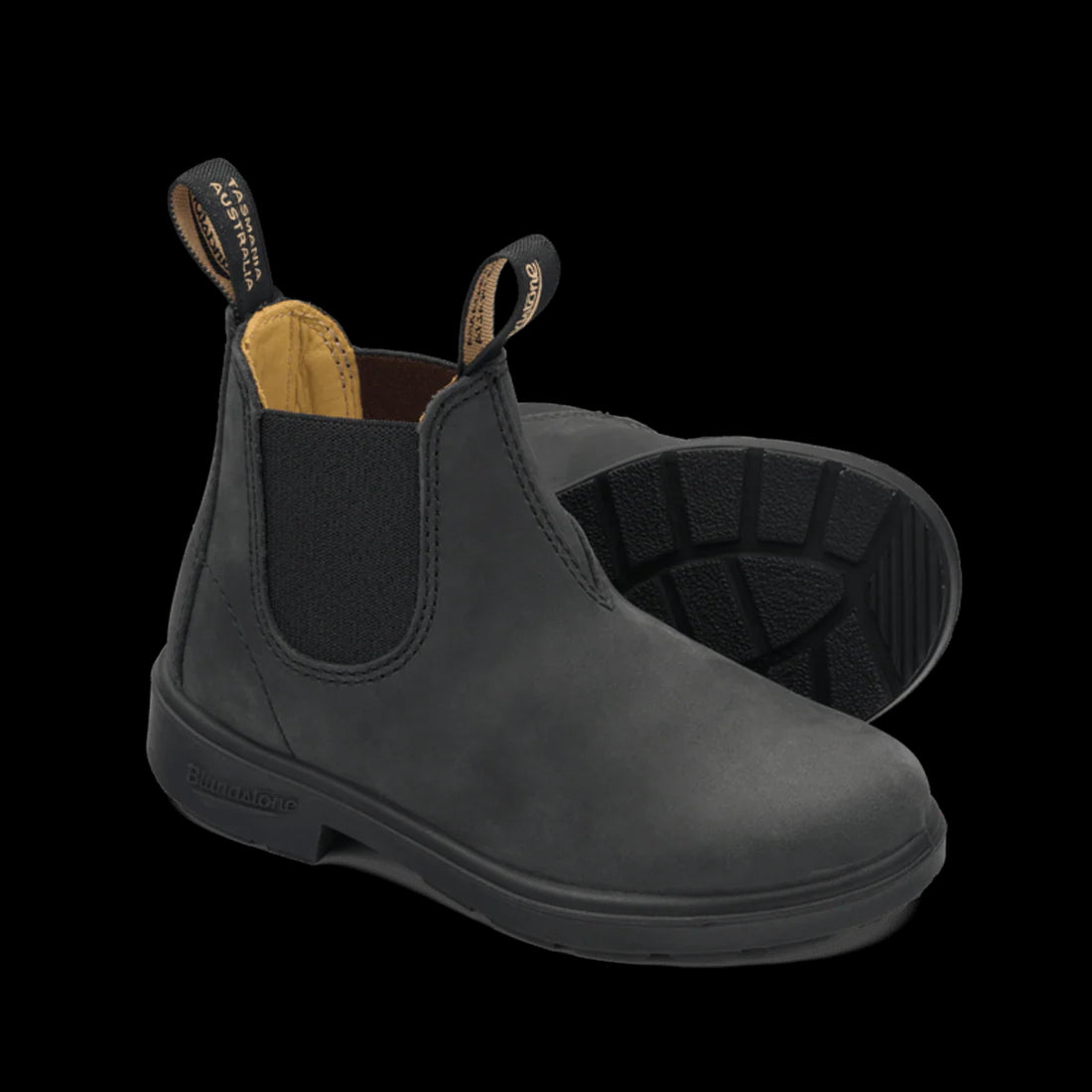 blundstone boots kids - rustic black