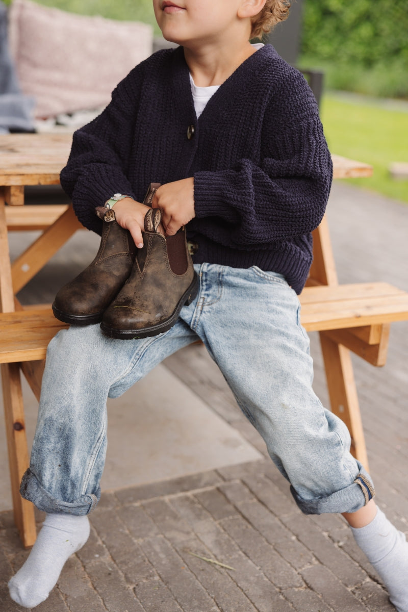 blundstone boots kids - rustic brown