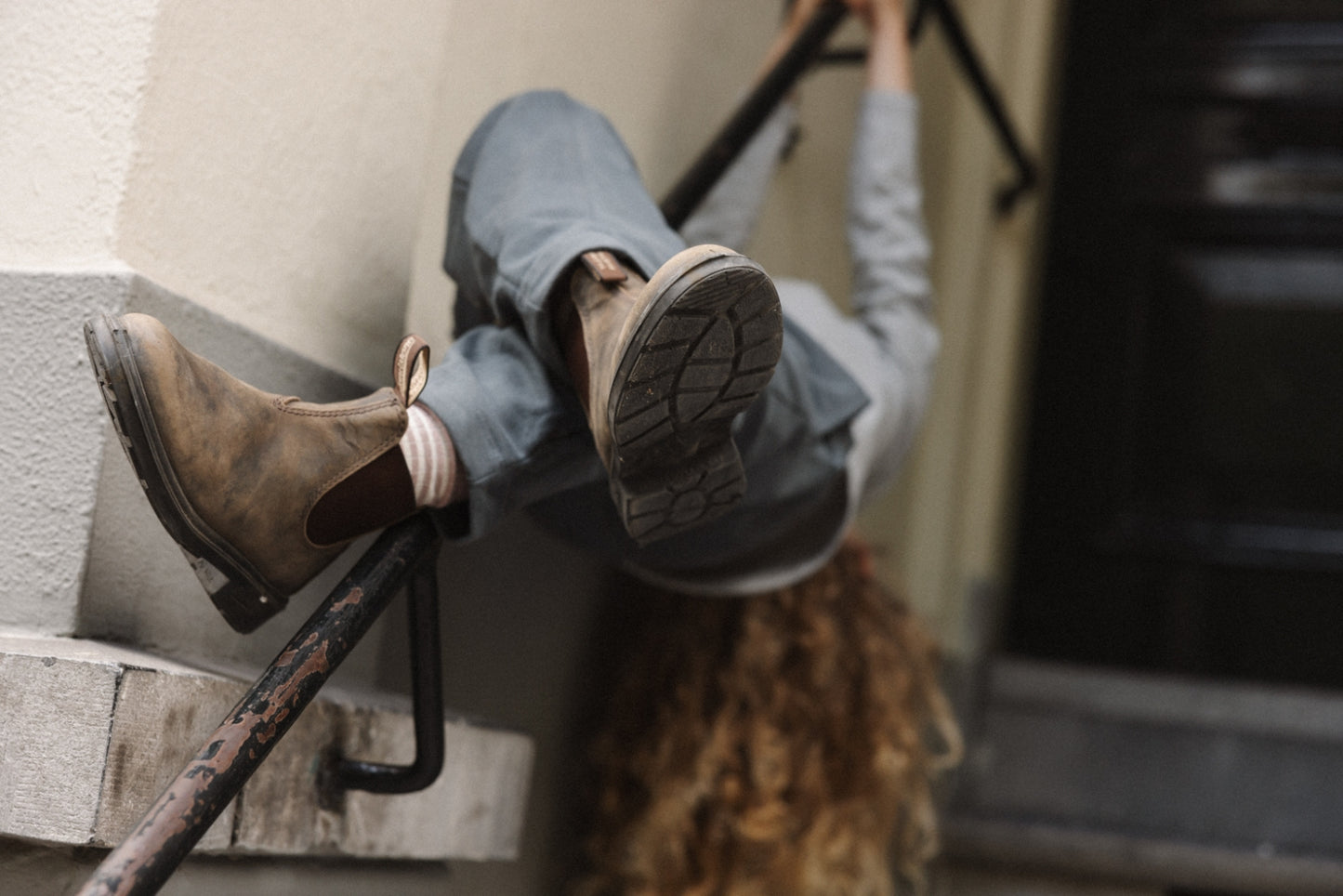blundstone boots kids - rustic brown