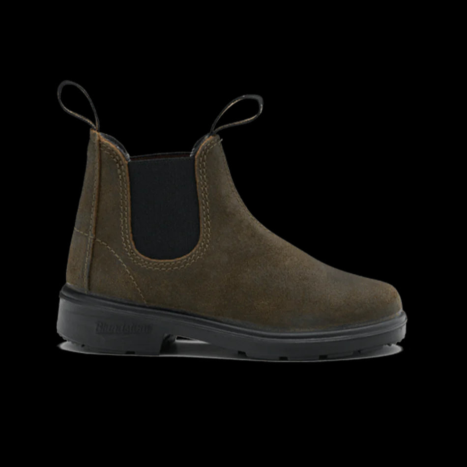 blundstone boots kids - suede dark olive