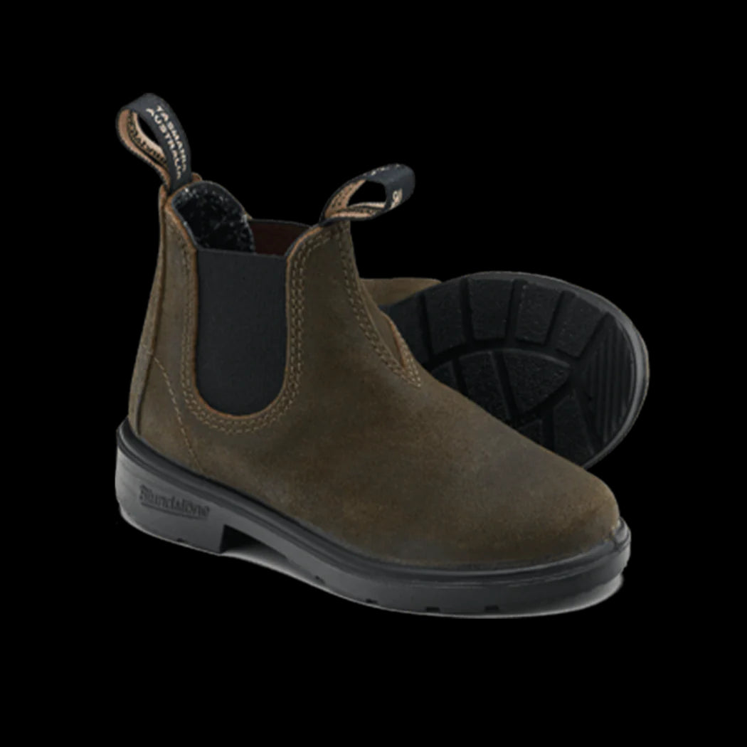 blundstone boots kids - suede dark olive