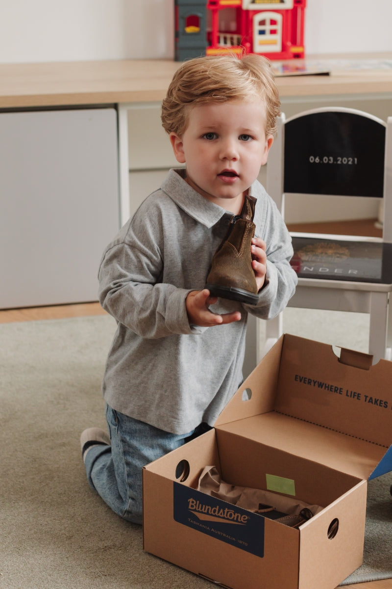 blundstone boots kids - suede dark olive