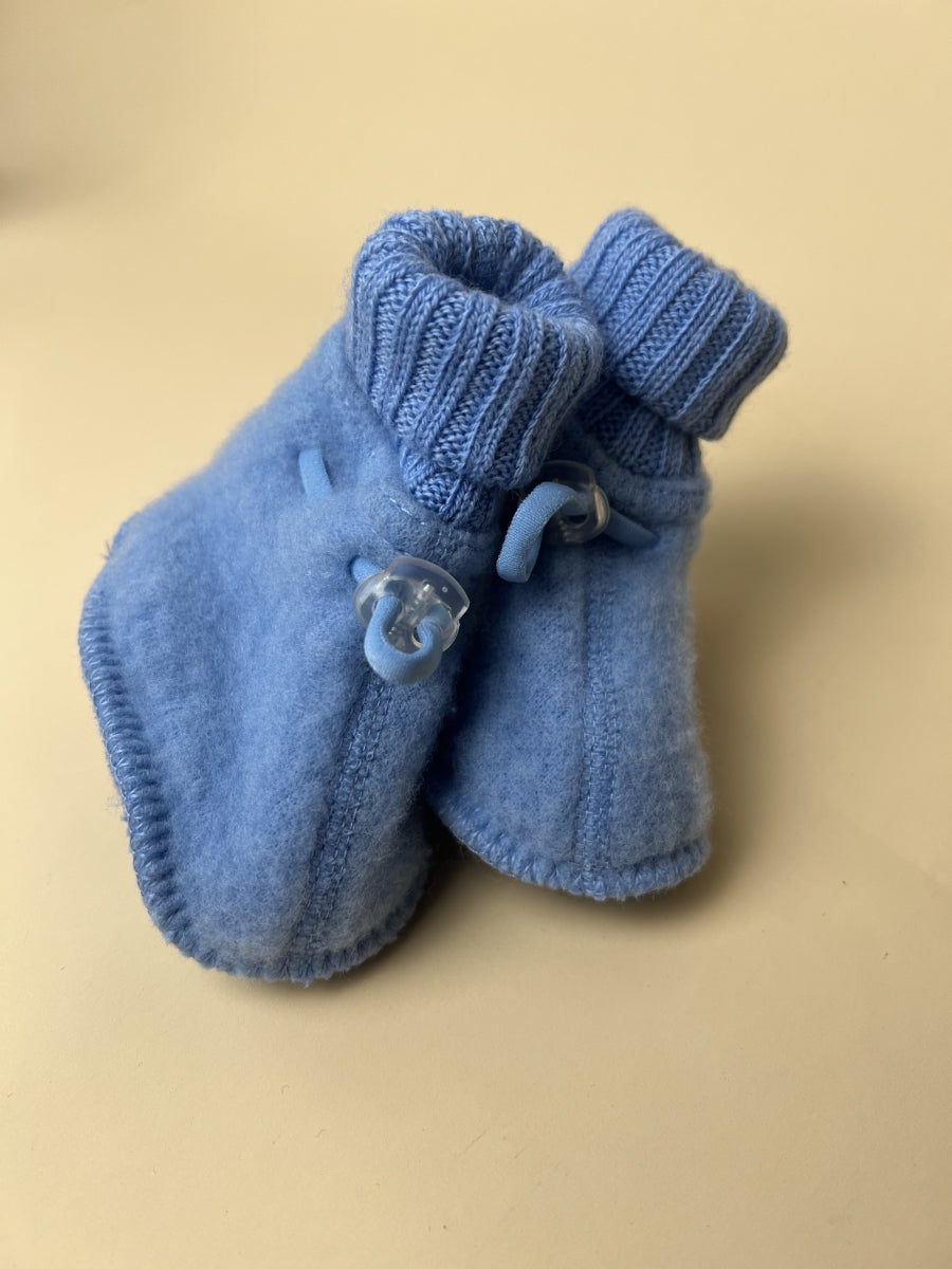 booties - light blue - 100% wol