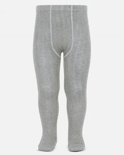 kousenbroek merino wol blend - rib - aluminium grijs