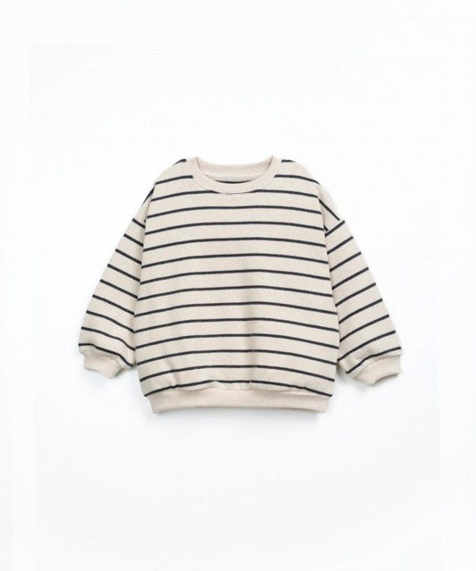 striped jersey sweater - kids - grafite