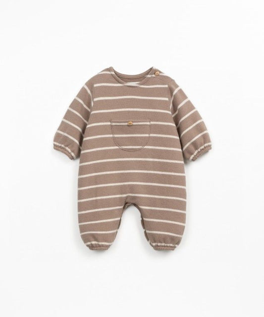 striped jersey jumpsuit - baby - pencil