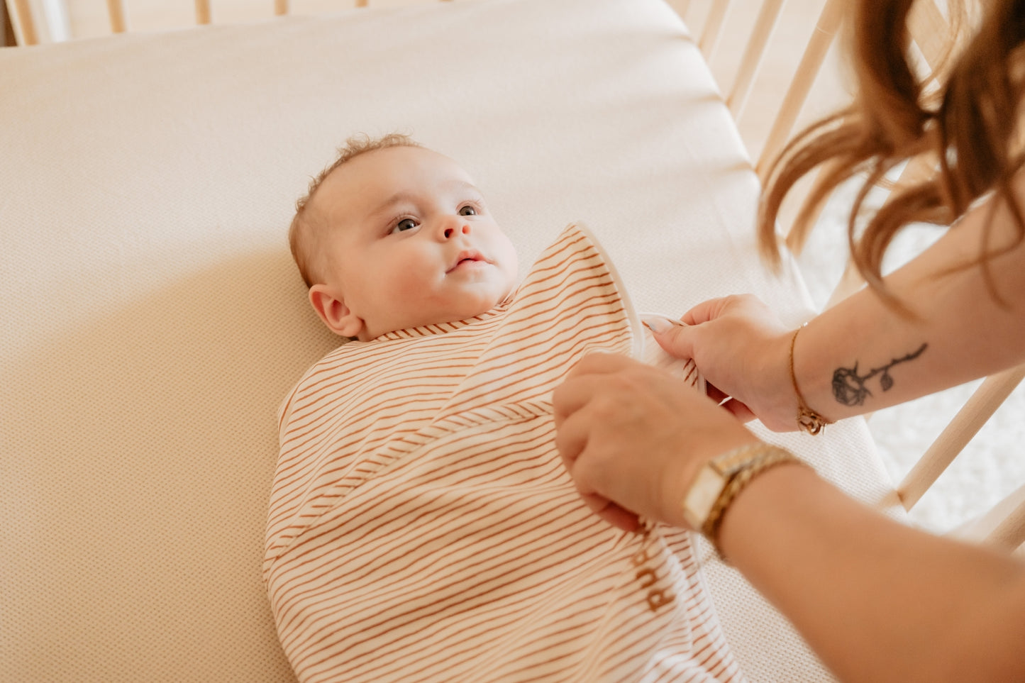 inbakerslaapzak piep - hazel streepjes - TOG 0.5