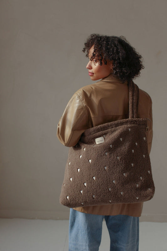 luiertas - teddy bruin - hartjes