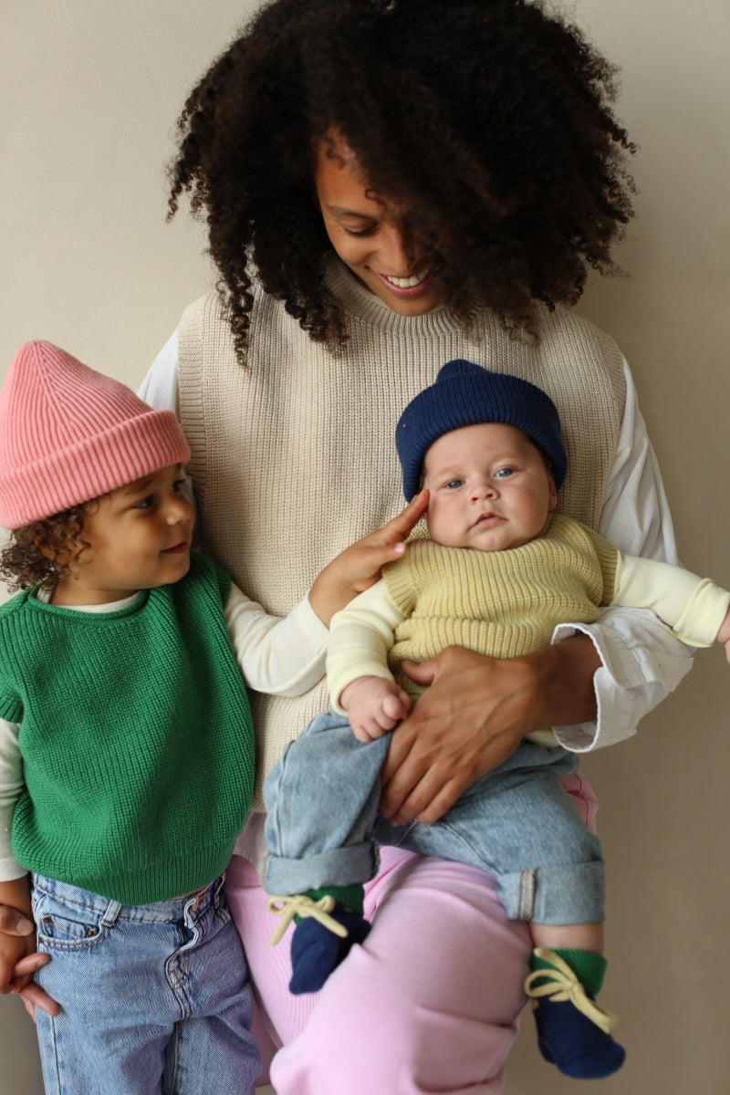 booties - blue/grass