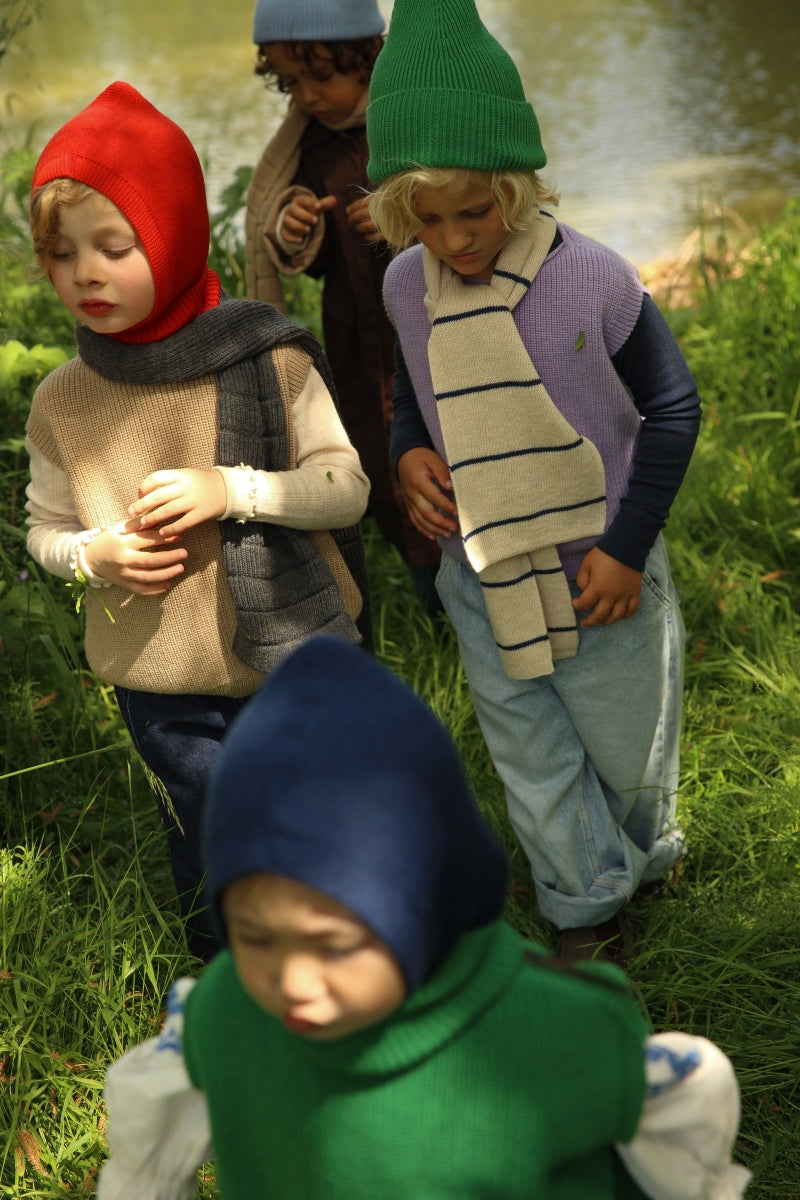 beanie fonzie grass - kids