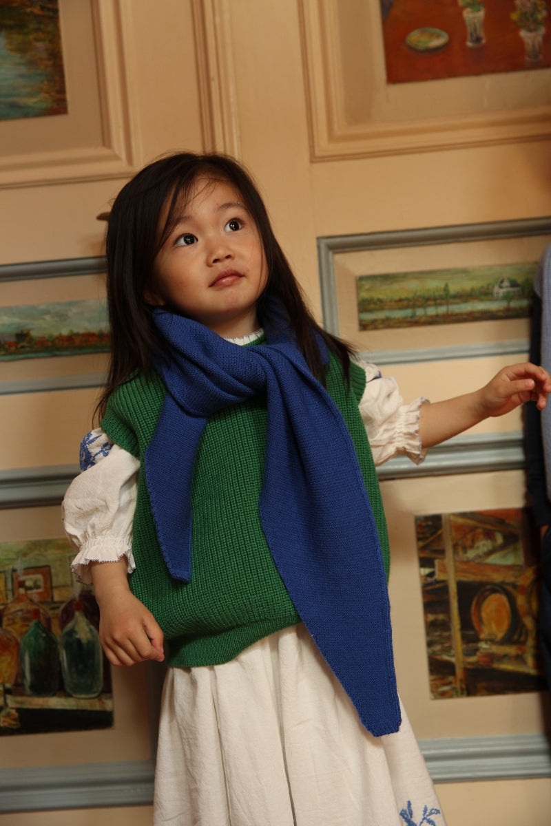 triangle scarf josephina - cobalt blue