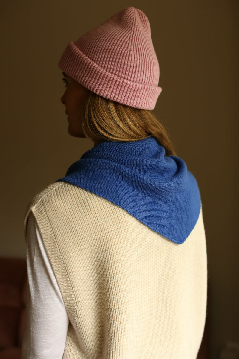 triangle scarf josephina - cobalt blue