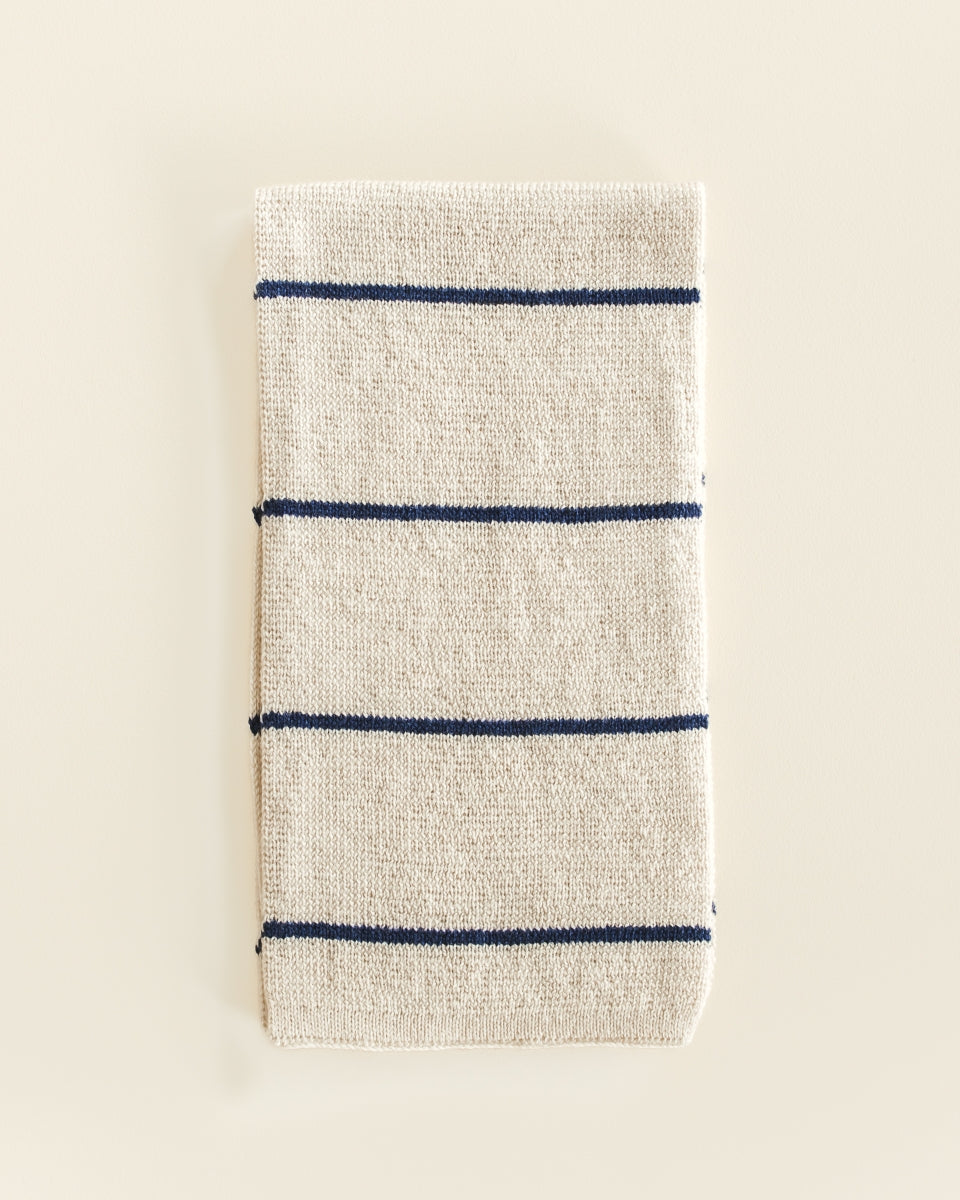 scarf igor - cream/blue