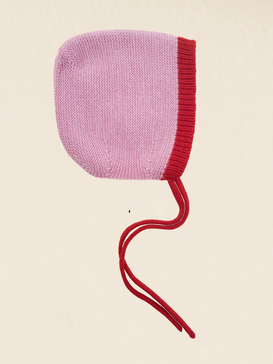 bonnet dolly - cotton candy/red