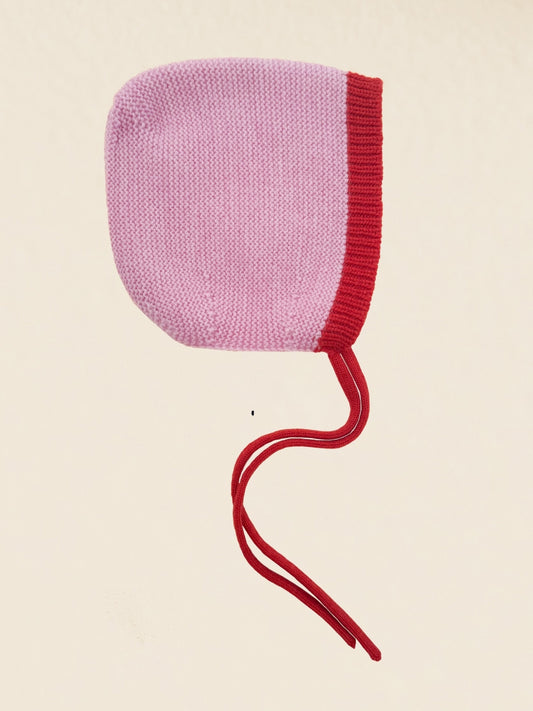 bonnet dolly - cotton candy/red