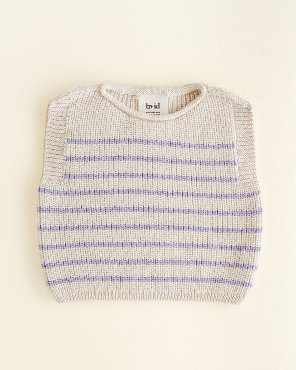 vest harvey baby - cream/lilac