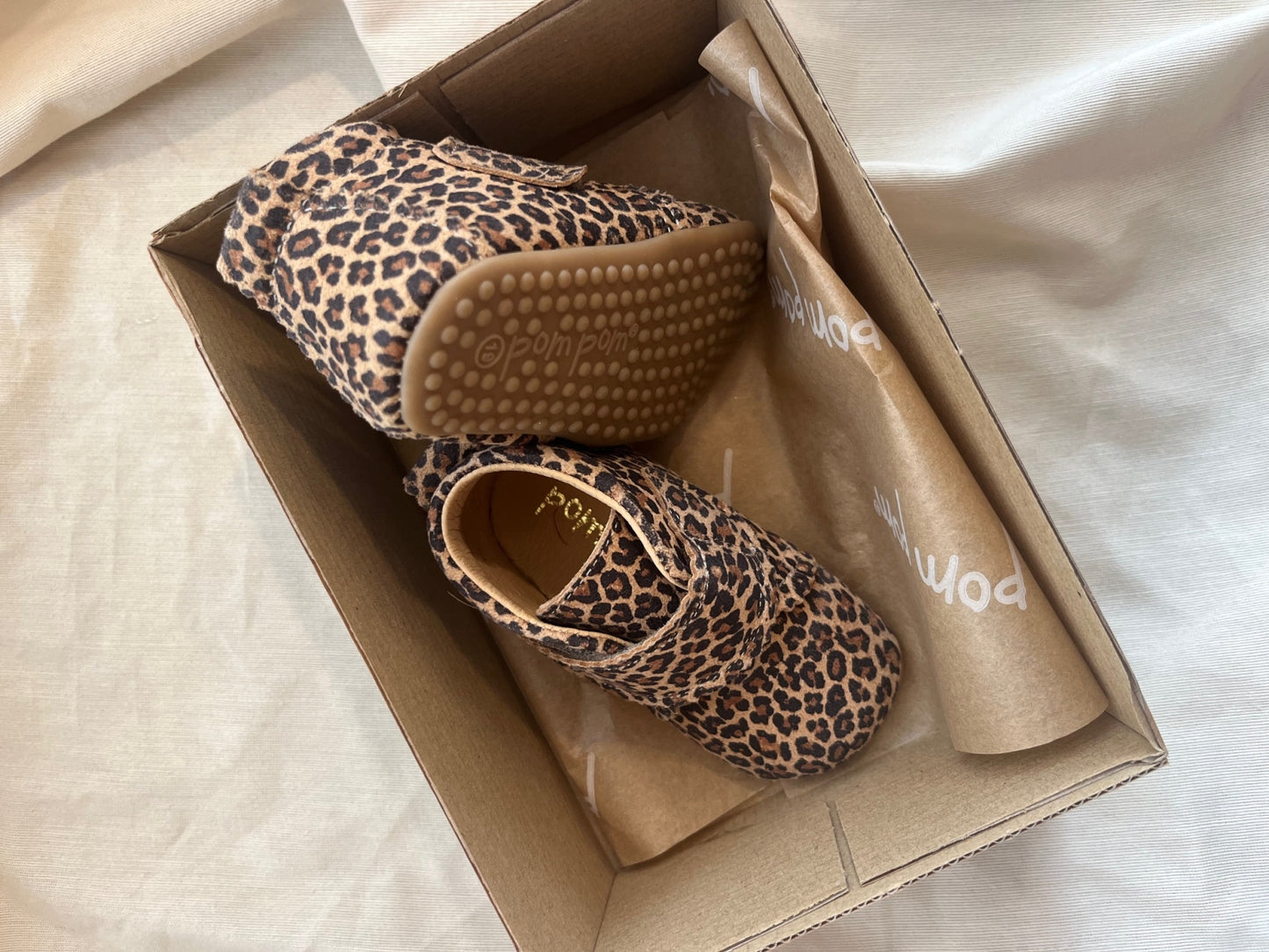 baby slofjes velcro - mini leo