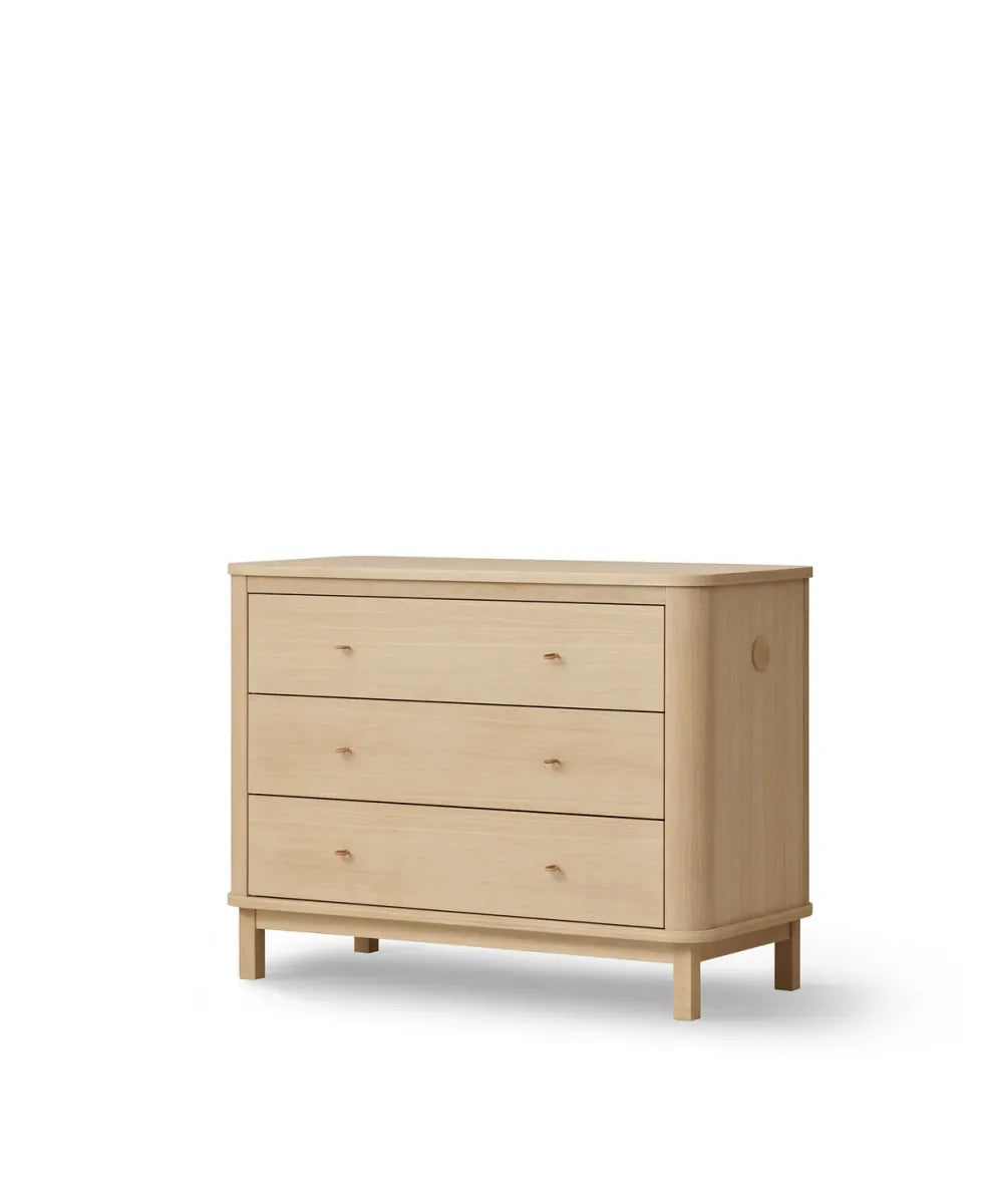 commode wood - 3 lades - oak