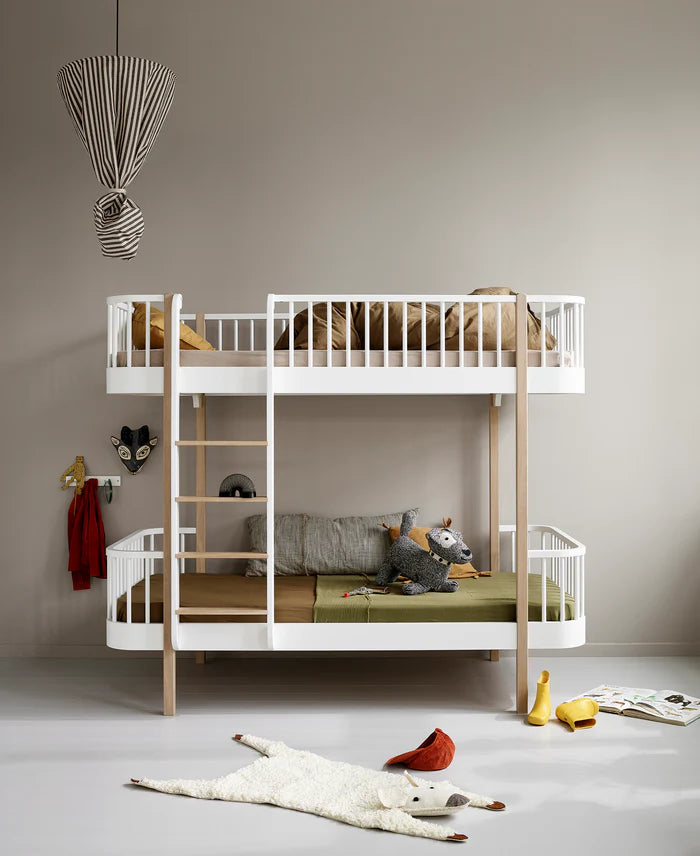 wood original bunk bed - 90x200 cm - white/oak