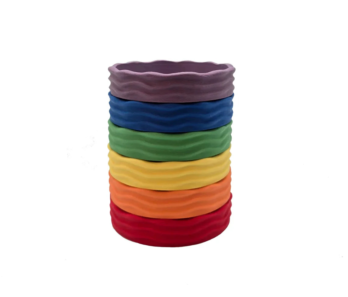 regenboogbakjes set - wave