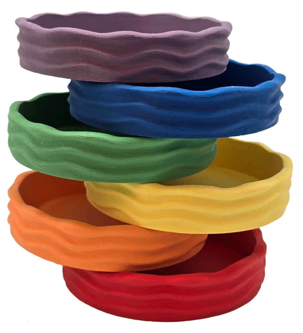 regenboogbakjes set - wave