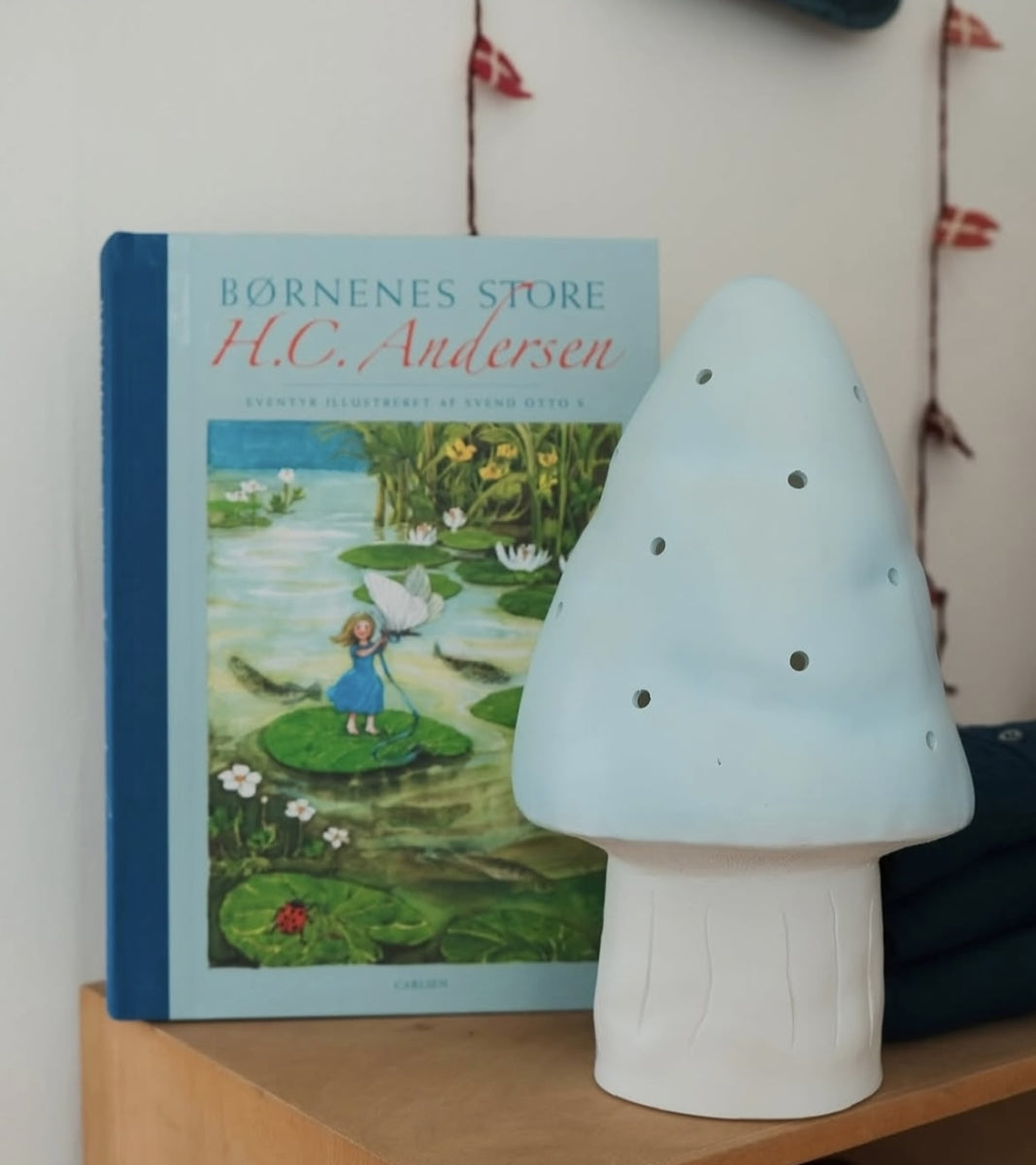 paddenstoel lamp - klein - blauw