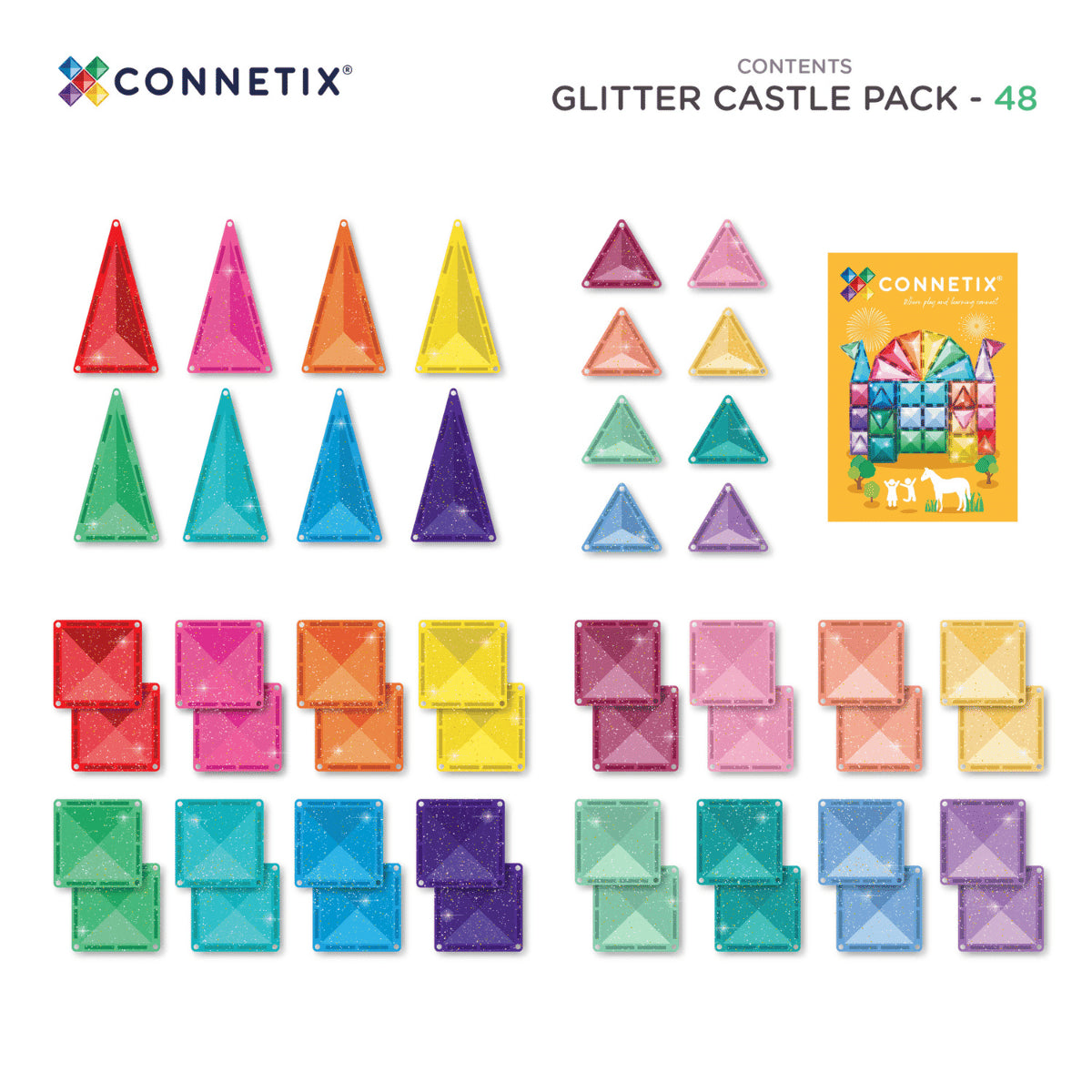 glitter castle pack - 48 stuks