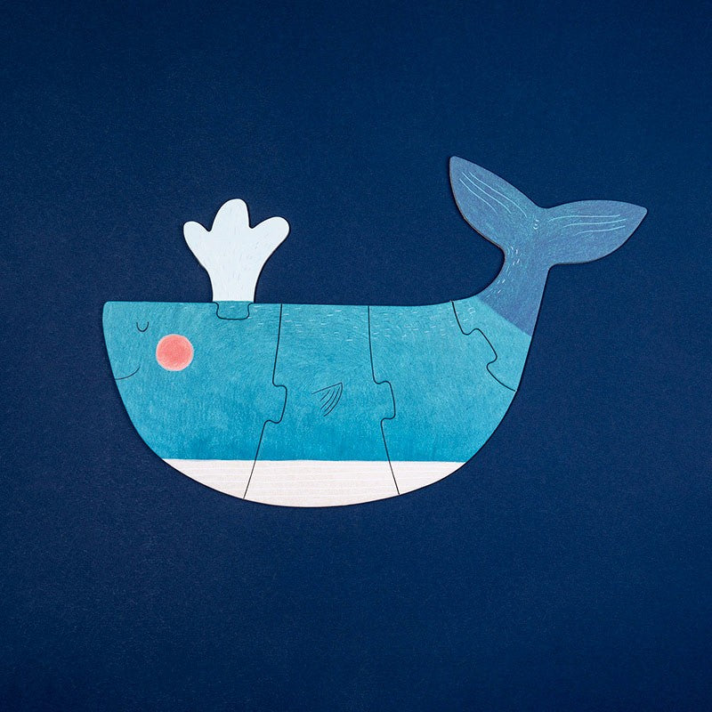 puzzel - blue - walvis