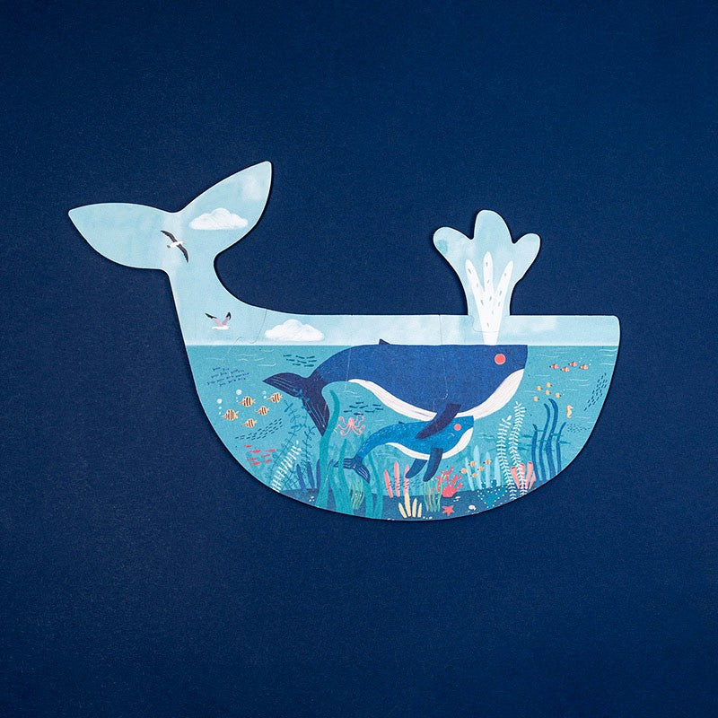 puzzel - blue - walvis