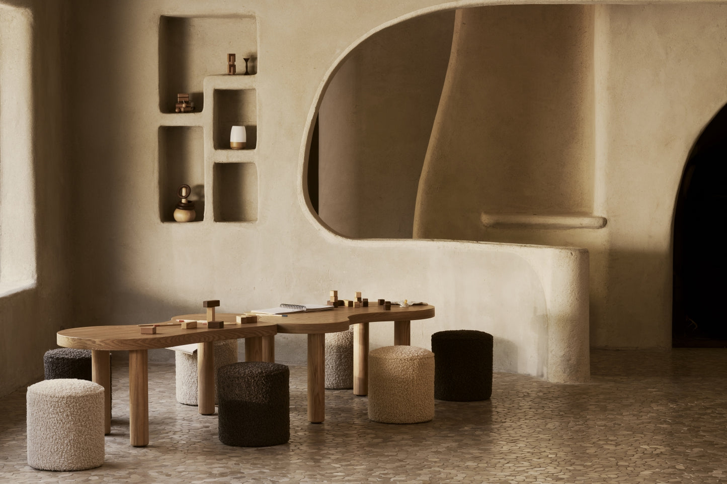 organische kids tafel - natural ash