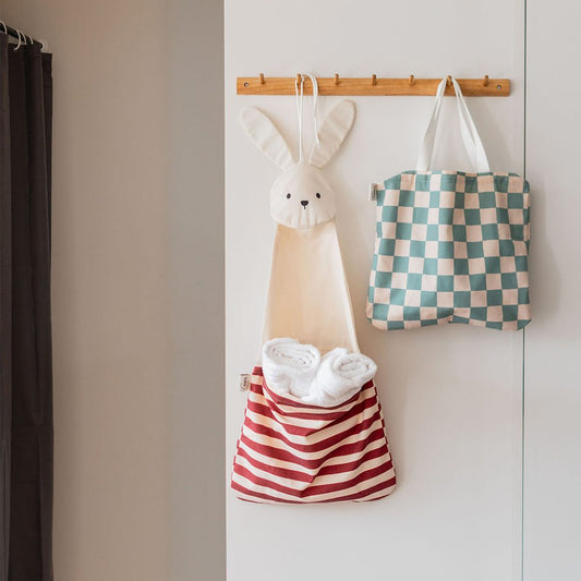 toto opbergzak & wall hanger - konijn