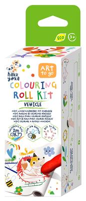 mini kleurrol kit voertuigen - incl 4 krijtjes