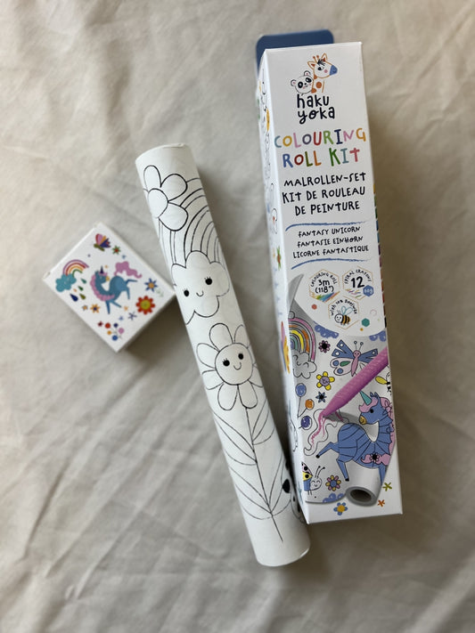 kleurrol kit eenhoorn - incl 12 krijtjes