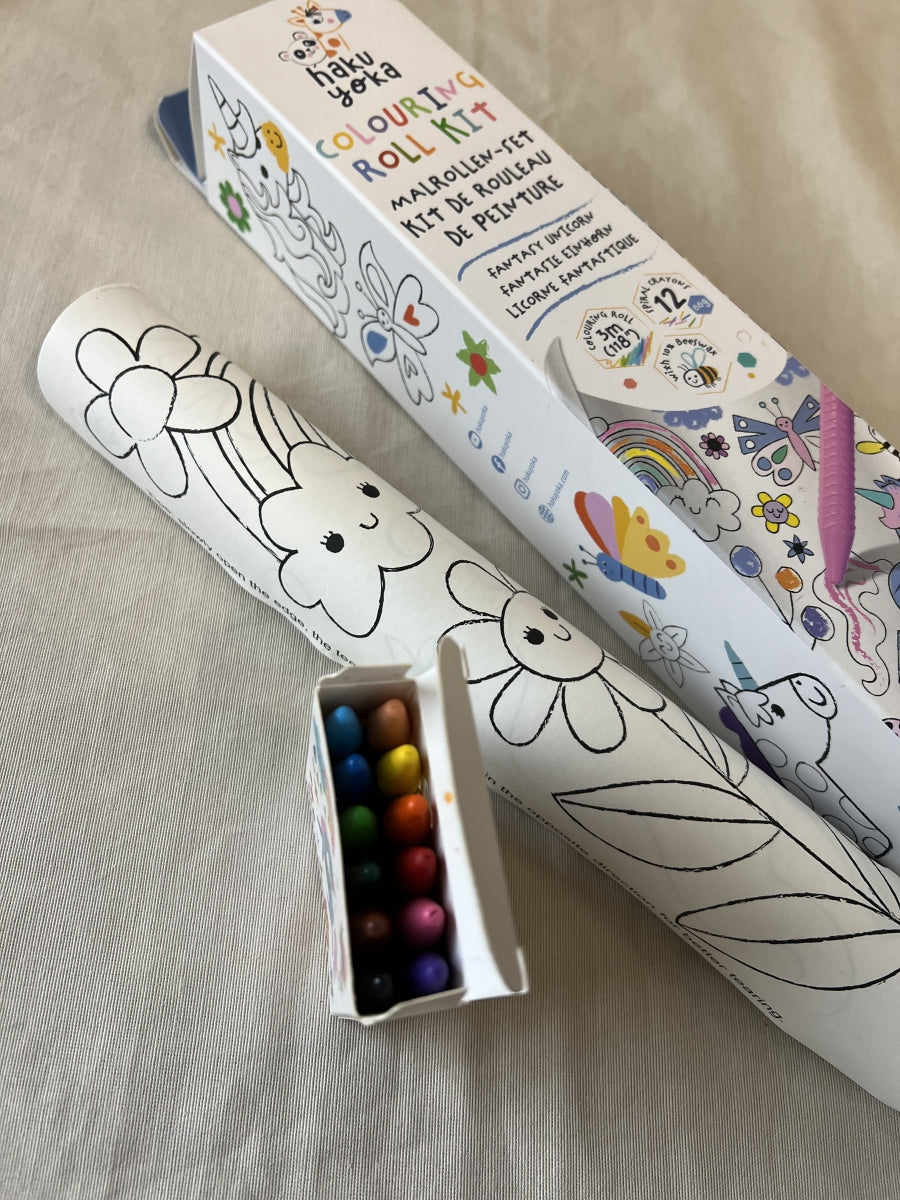 kleurrol kit eenhoorn - incl 12 krijtjes