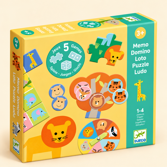 wilde dieren - set van 5 spelletjes