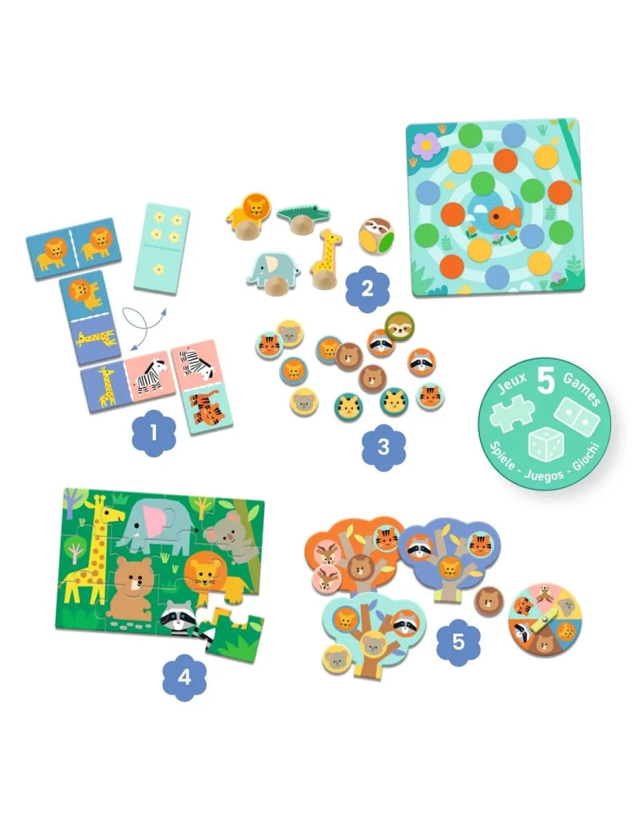 wilde dieren - set van 5 spelletjes