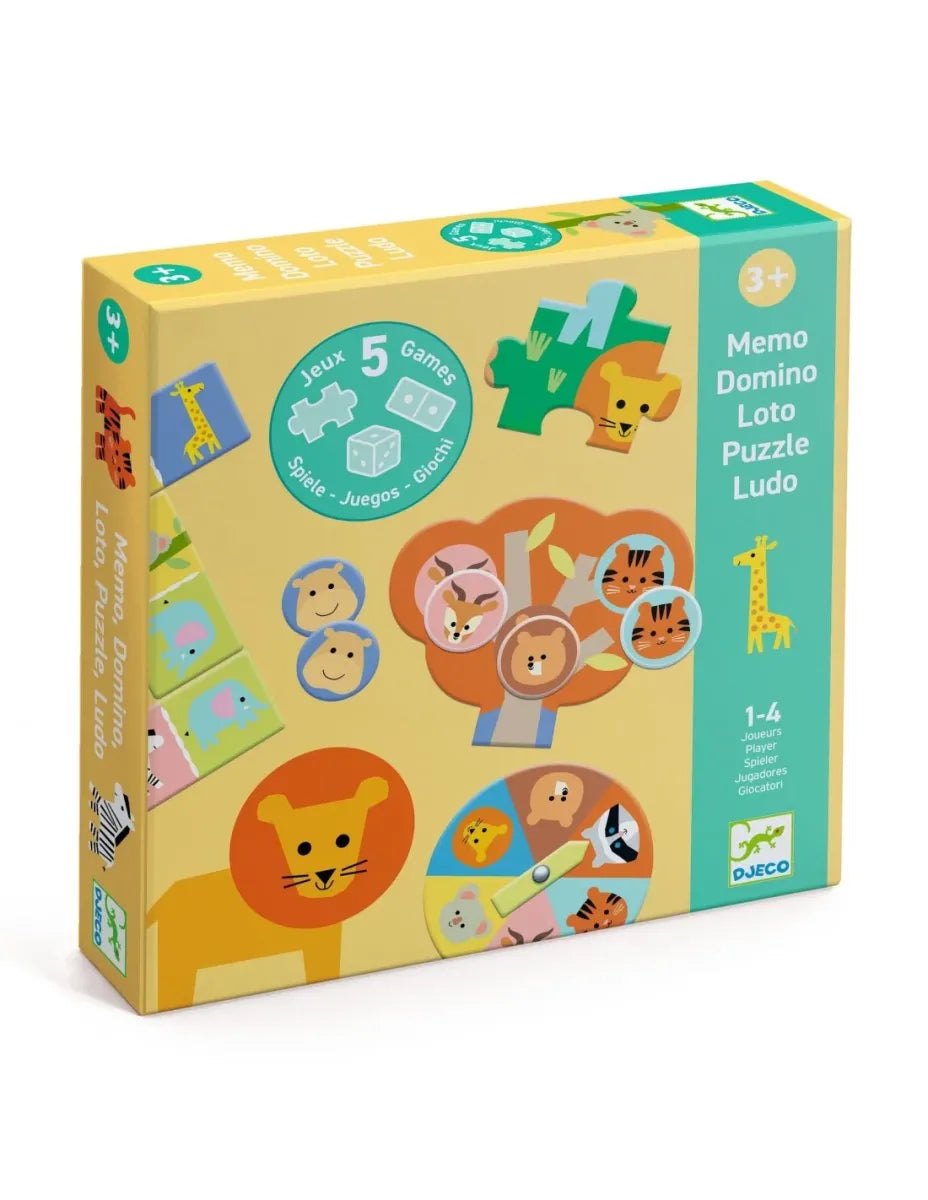 wilde dieren - set van 5 spelletjes