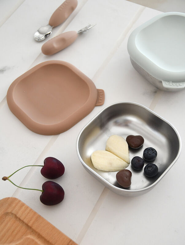 set van 3 snack doosjes - roestvrijstaal