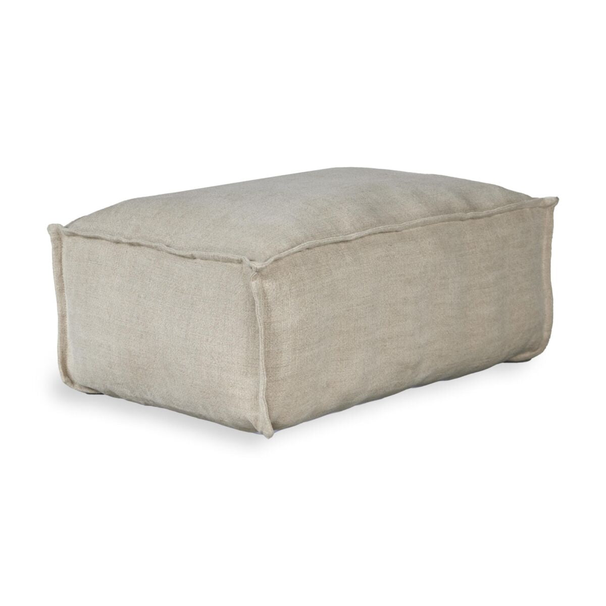 linnen ottoman - beige
