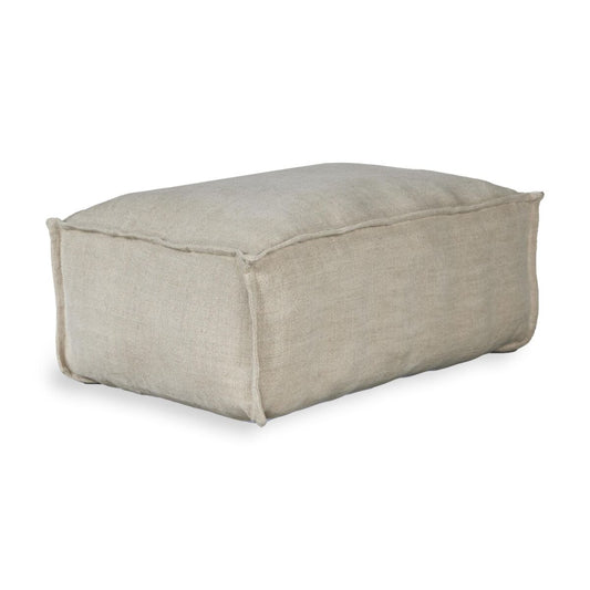linnen ottoman - beige