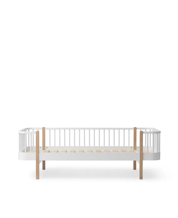 wood original day bed - 90x200 cm - white/oak