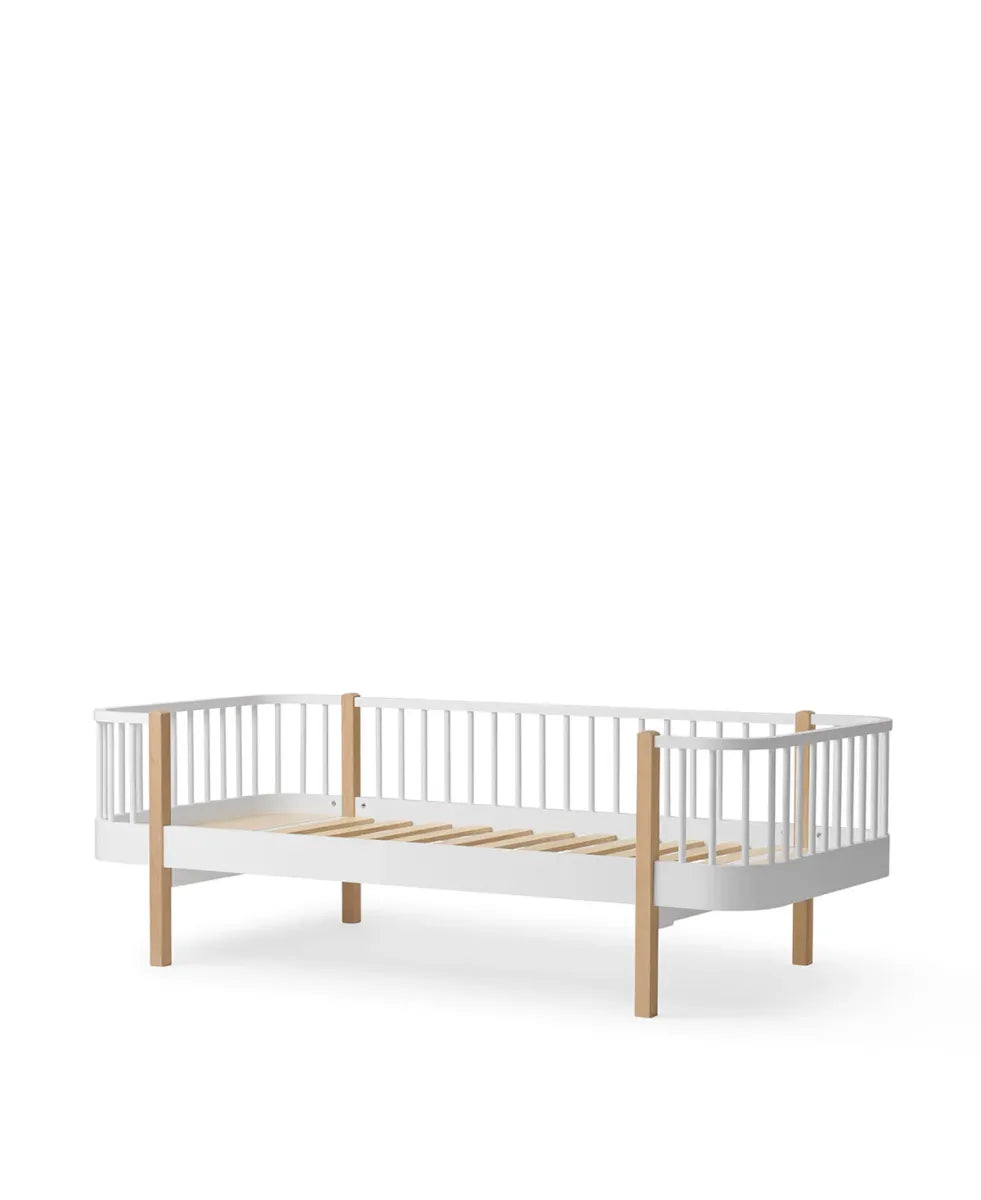 wood original day bed - 90x200 cm - white/oak