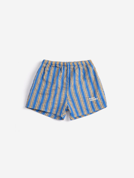 striped woven shorts hairline