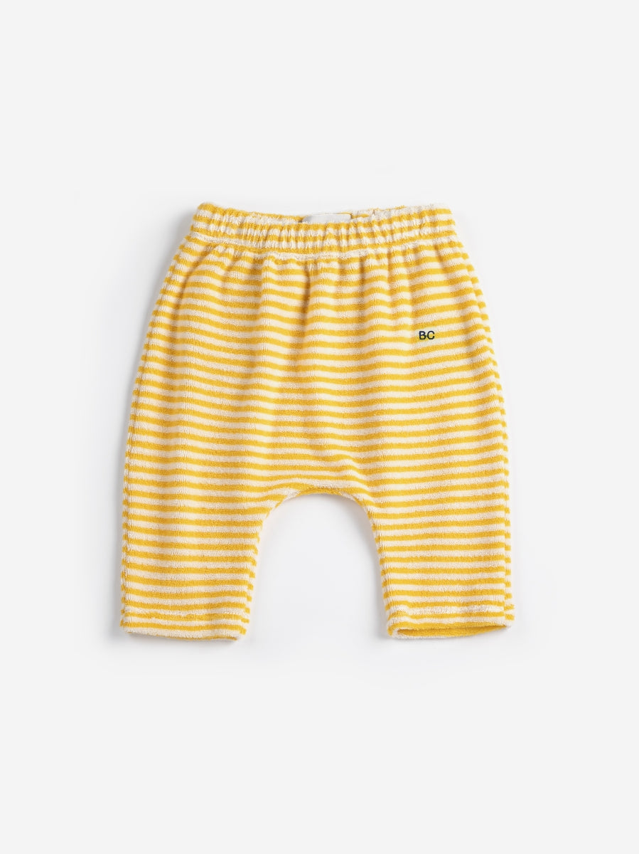 yellow stripes terry pants