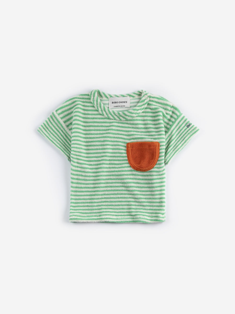 green stripes terry tshirt