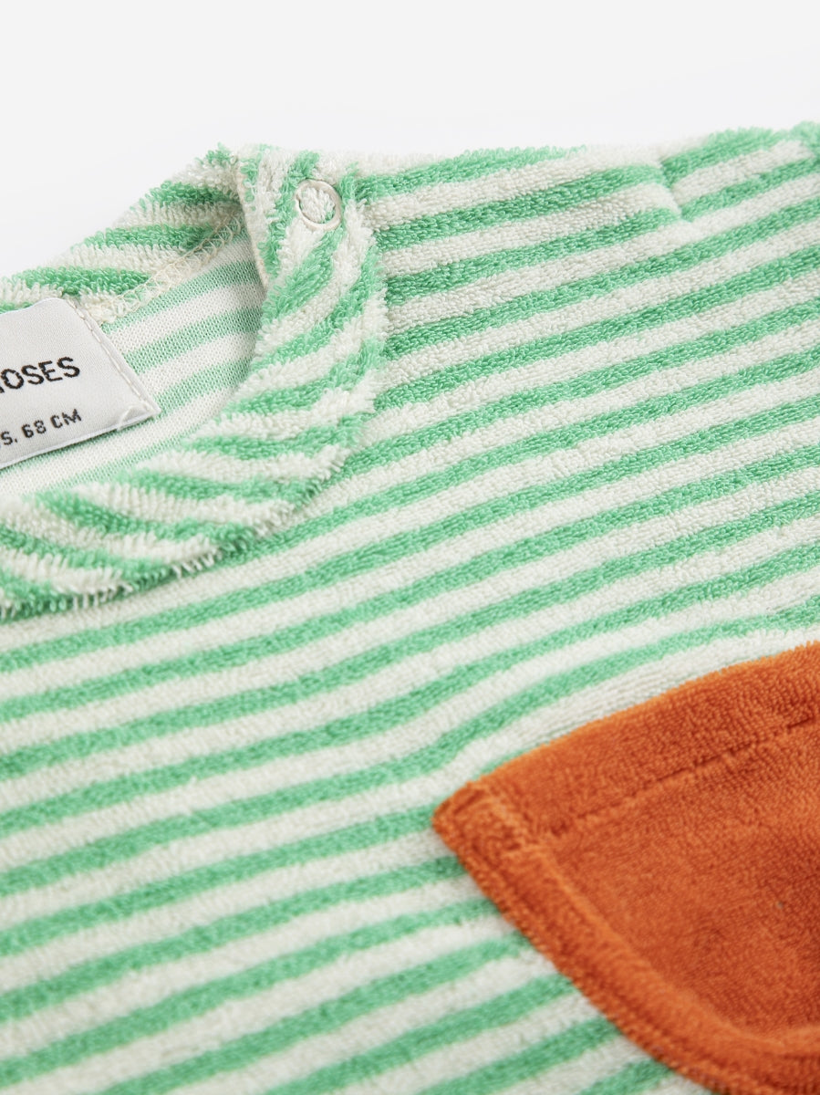green stripes terry tshirt