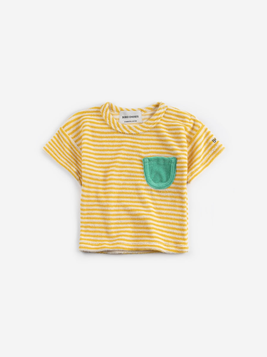 yellow stripes terry tshirt