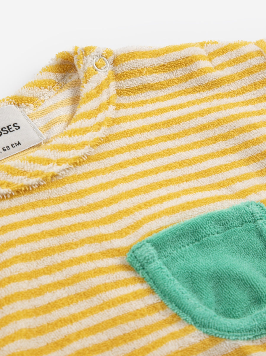 yellow stripes terry tshirt