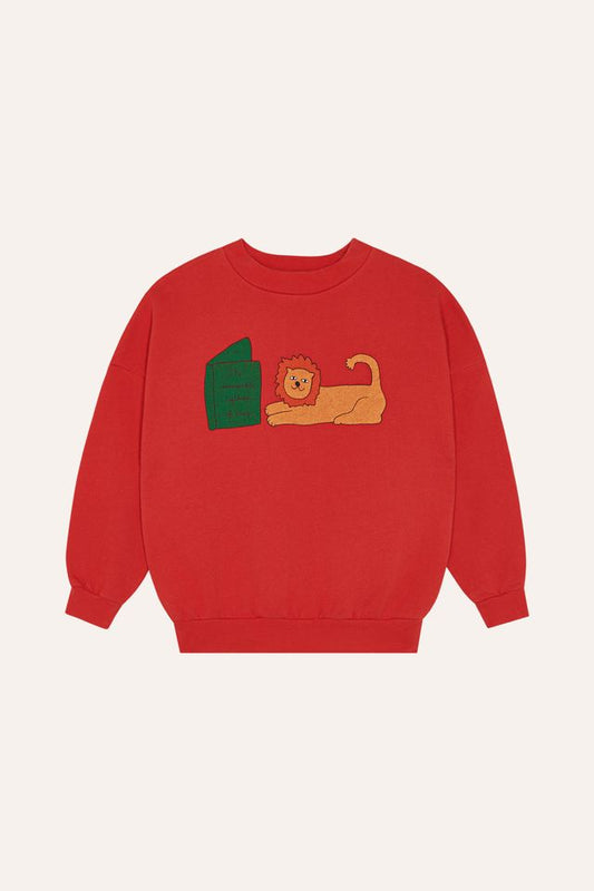 reading lion sweatshirt - kids
